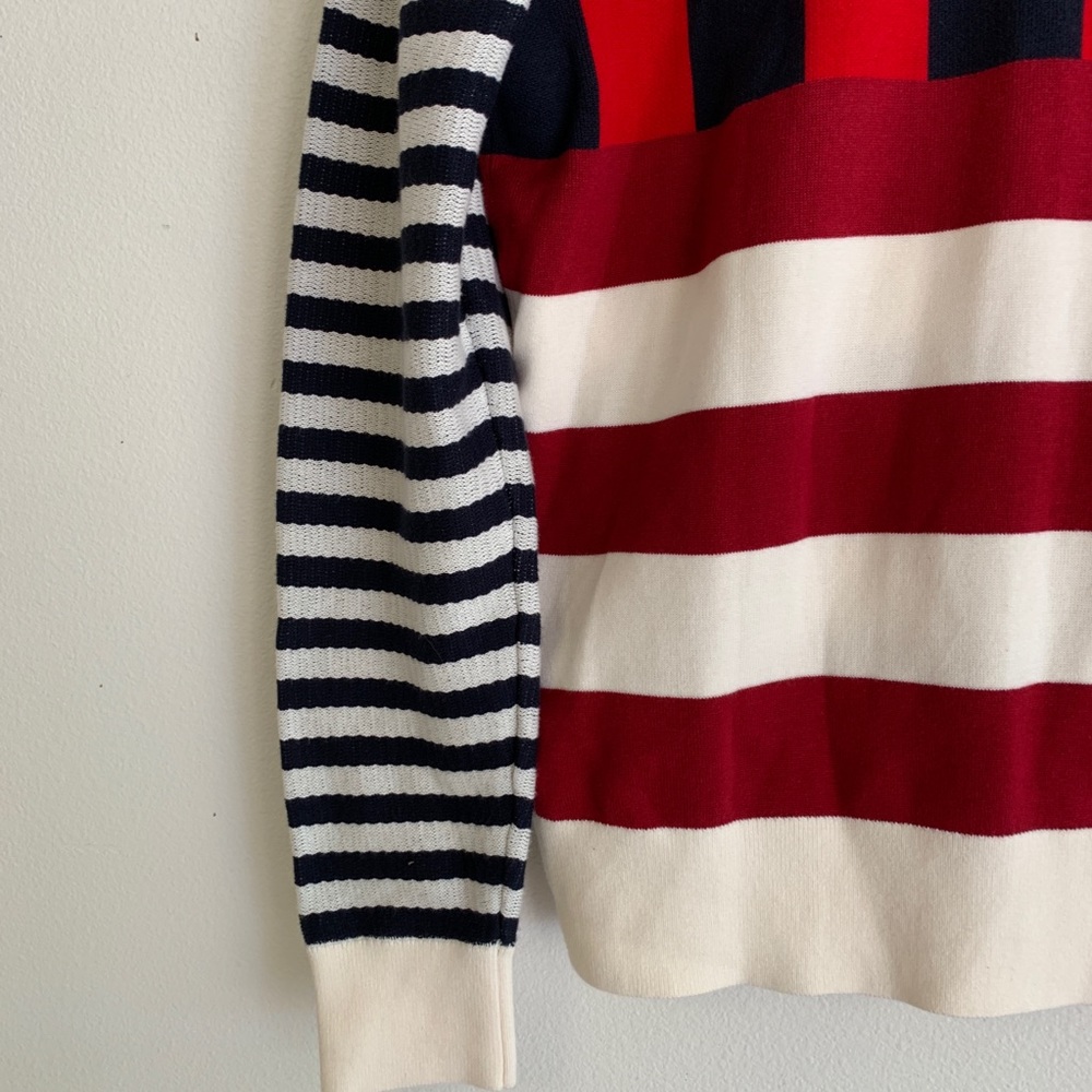 Unique Tommy Hilfiger Mixed Stripe Button Top - image 7